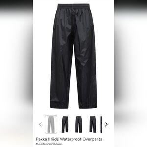 Mountain Warehouse Kids Waterproof Overpants - Black 3 / 4 Years